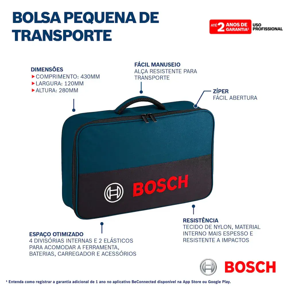 Bolsa softcase 120X280X430MM pequena Bosch — fotografia 2