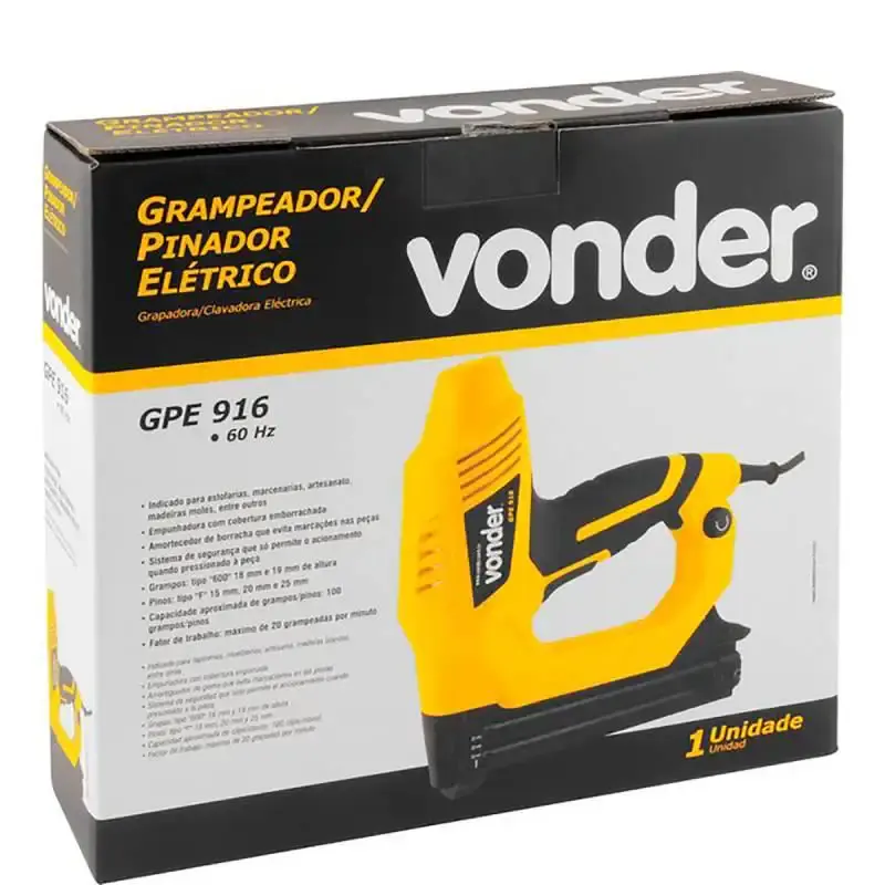 Grampeador e pinador elétrico GPE 916 Vonder 110 V — fotografia 3