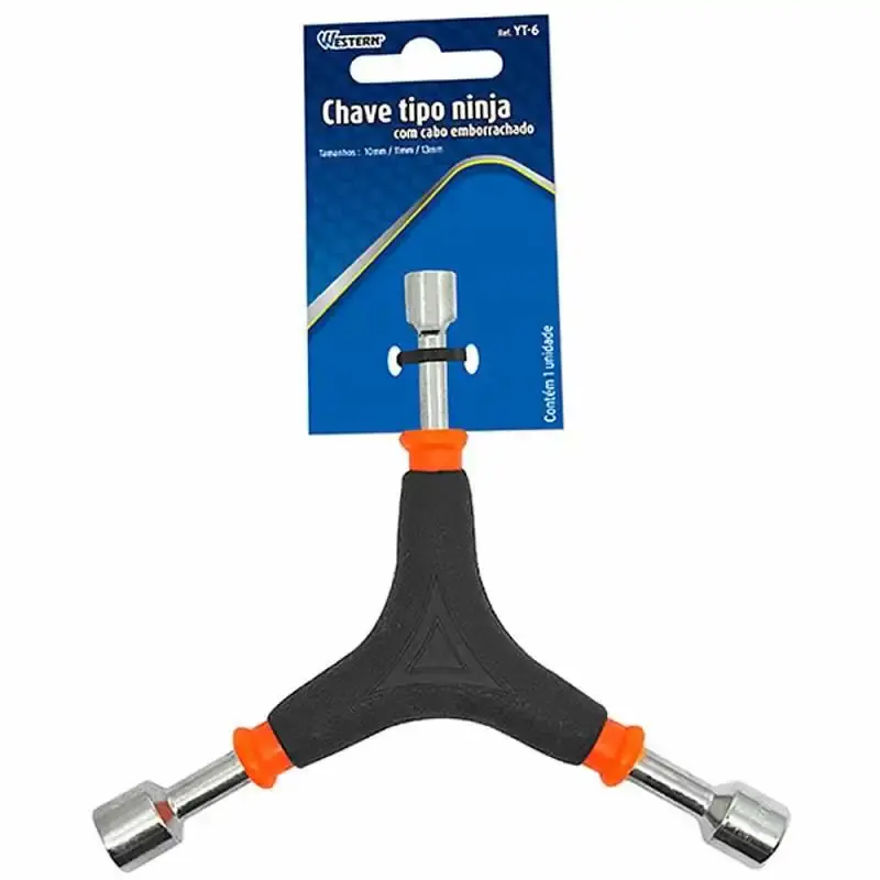 Chave y ninja 10MM 11MM e 13MM com cabo emborrachado YT-6 Western — fotografia 2