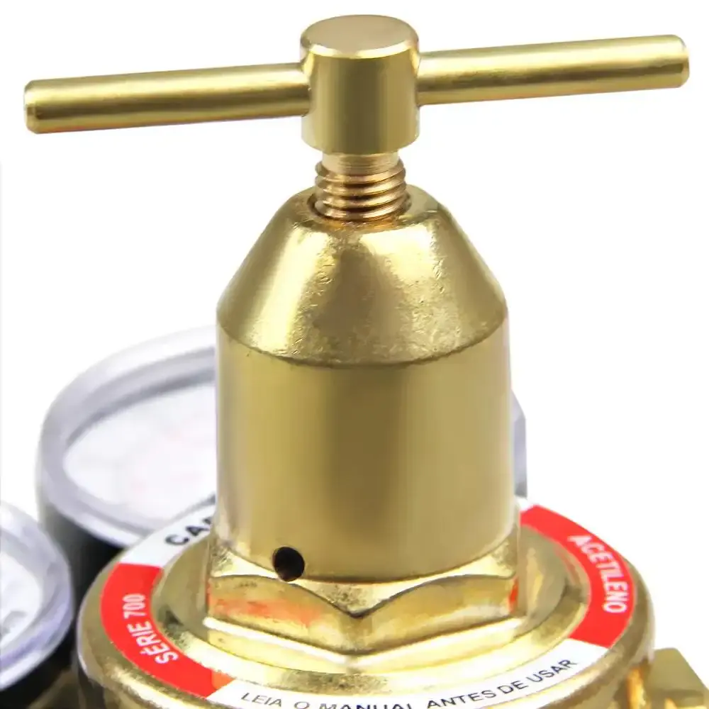 Regulador de pressão série 700 para cilindro de acetileno 010403110 Carbografite — fotografia 3