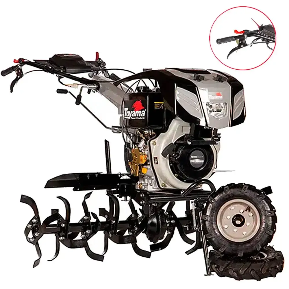 Motocultivador diesel 11 HP 4T 418 CC rodas e enxadas TDT135RE8-XP 704-012 Toyama
