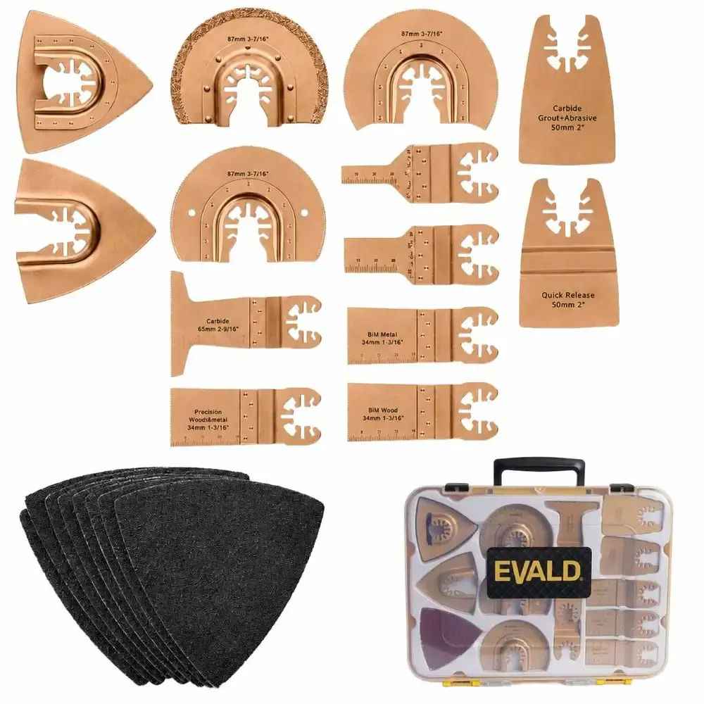 Kit de acessórios para multiferramenta oscilante kit 23 peças e maleta EKMFO-23 Evald — fotografia de referência