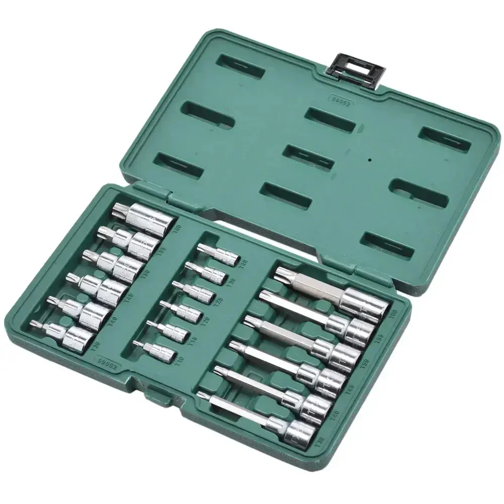 Jogo de soquetes com bits torx 18 peç 1/4 1/2” Sata — fotografia 8