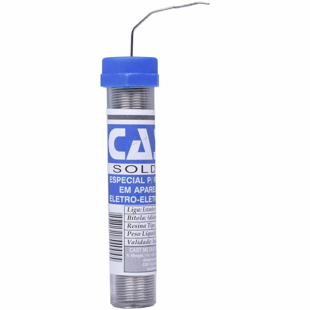 Solda estanho em tubo 60SN x 37PB 22G cast Worker — fotografia de referência