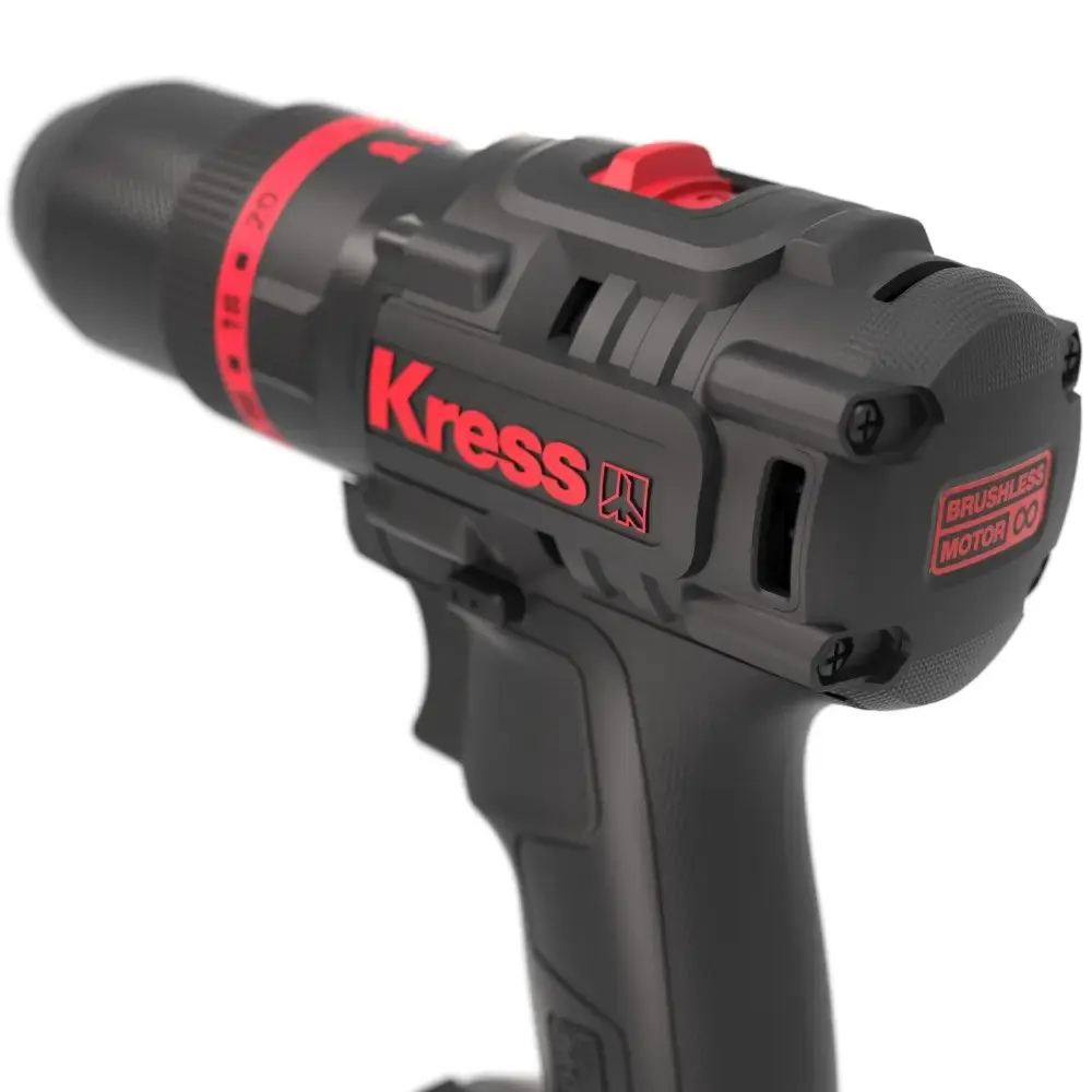 Parafusadeira furadeira de impacto 1/2POL 20V 2 baterias e carregador Kress — fotografia 3
