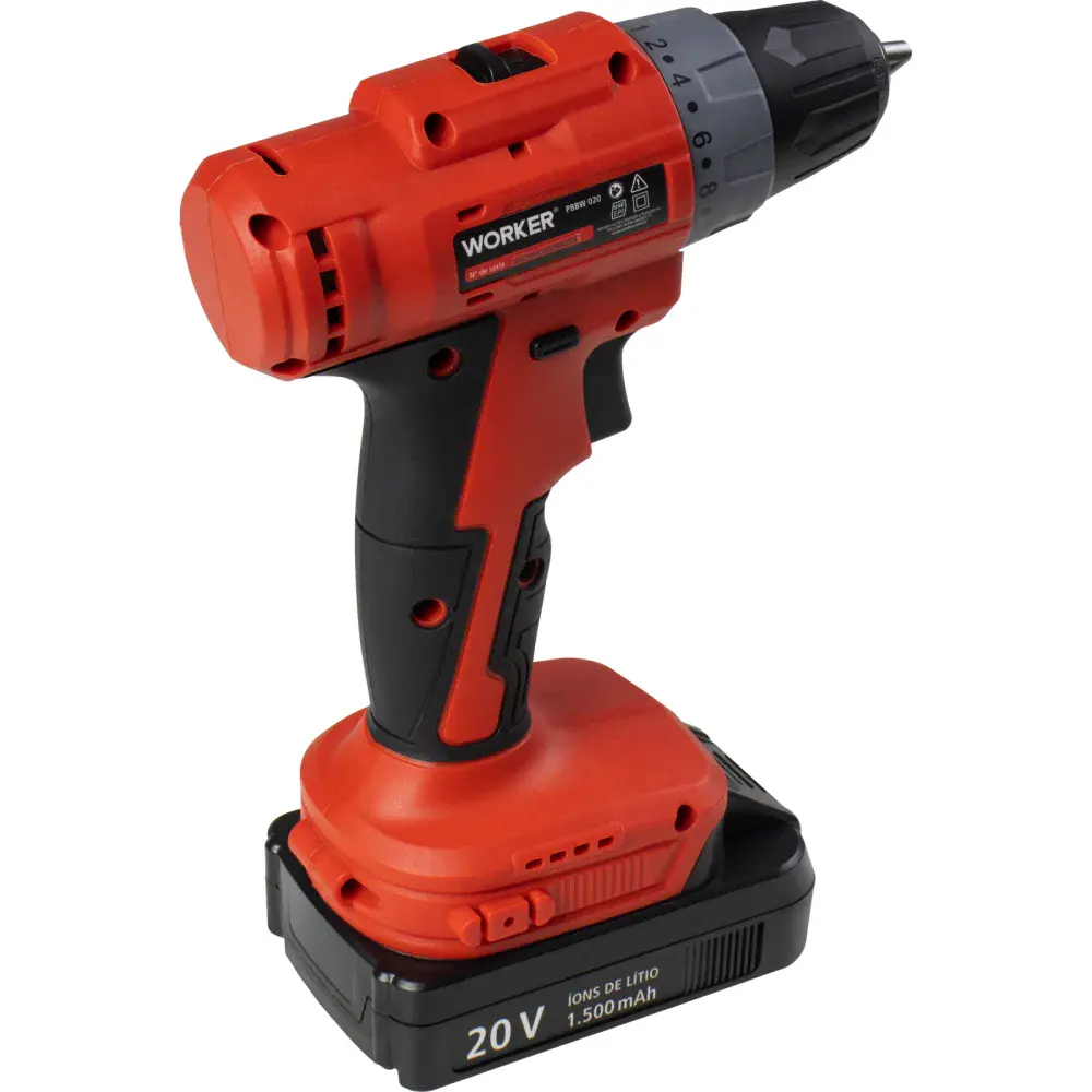 Parafusadeira 20V 1 bat 13PCS brushless Worker — fotografia 4