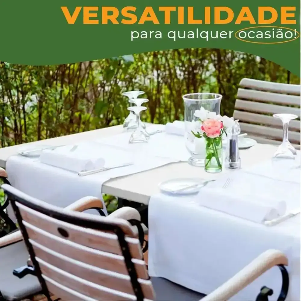 Mesa Dobrável Vira Maleta com Alça 180 × 70 CM Portátil até 150 KG ZELT Branco — fotografia 8