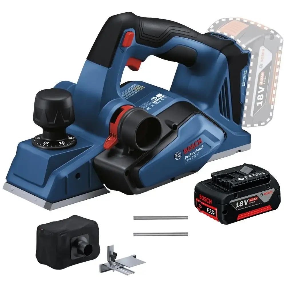 Plaina 18V 14.000RPM GHO15B5 com bateria 4 ah Bosch