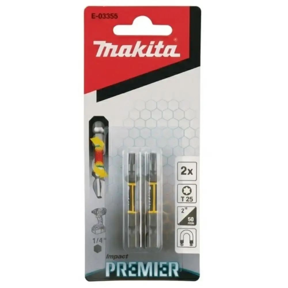 Bits de torção torx T25X50MM com 2 unidades Makita — fotografia 3