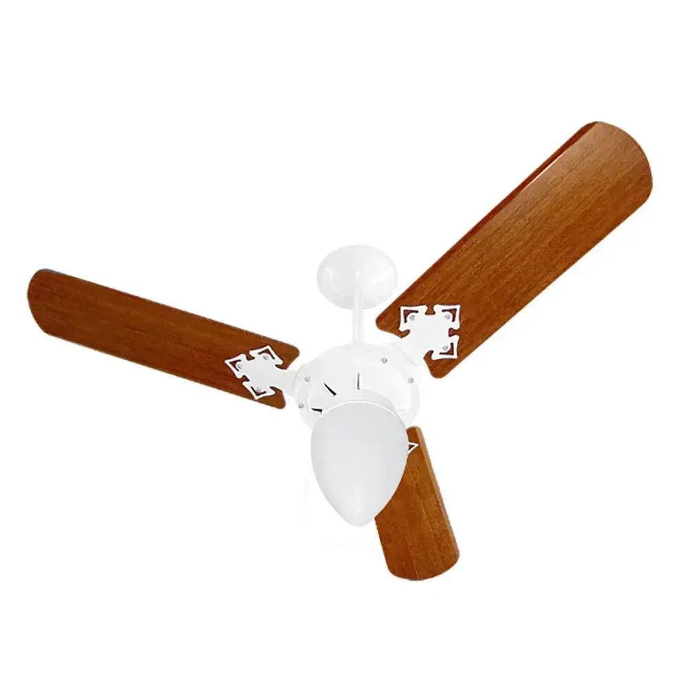 Ventilador luminária 3 pás 1E27 mogno Ventidelta 127V