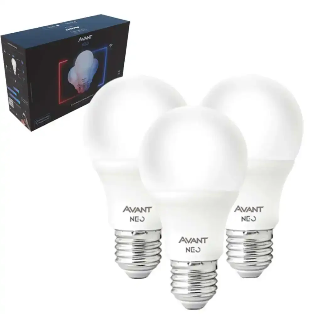 Lampada led inteligente wi fi NEO 10W 2700K a 6500K 3 unidades Avant