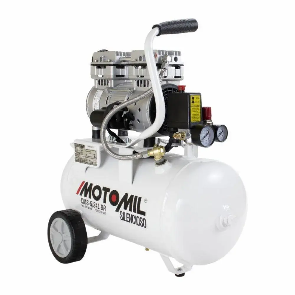 Compressor odonto silencioso cms 5,0/24BR 220V MotoMil — fotografia 4