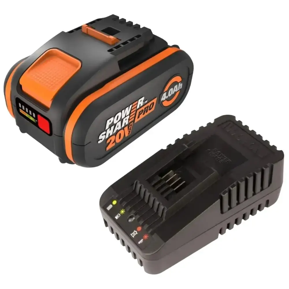 Bateria de lítio 20V 4,0AH e carregador powershare 16-20V bivolt Worx