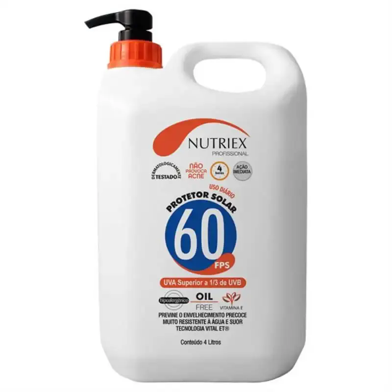 Protetor solar FPS 60 4.0L bombona Nutriex
