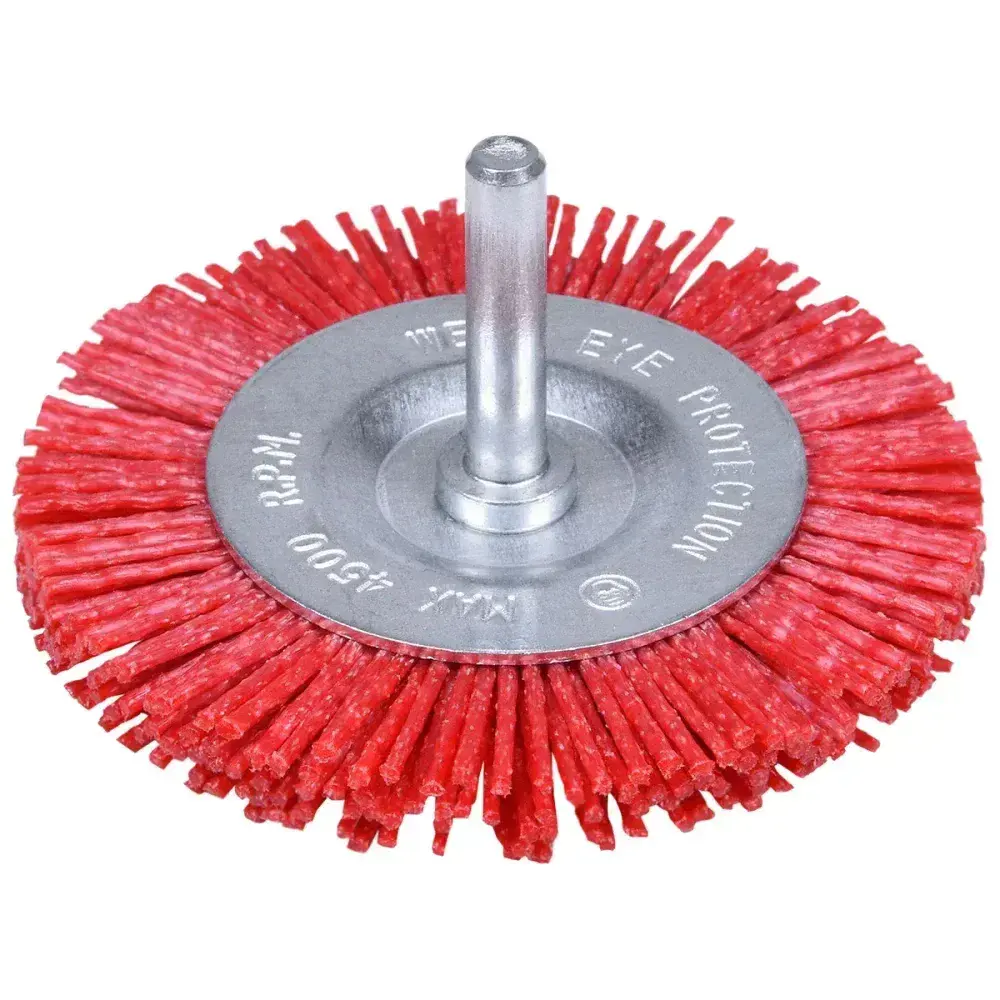Escova circular nylon 3 com haste Worker — fotografia 4