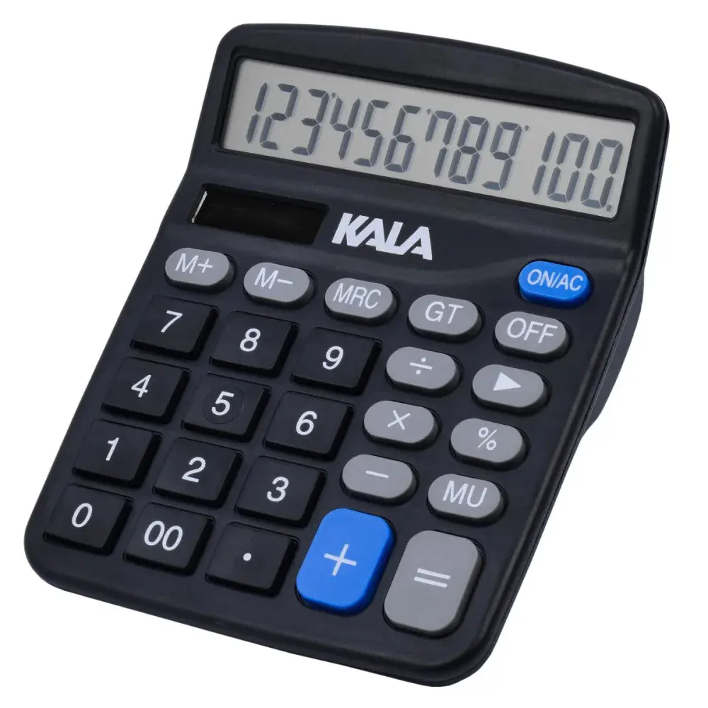 Calculadora de mesa solar e bateria 12 dígitos Kala — fotografia de referência