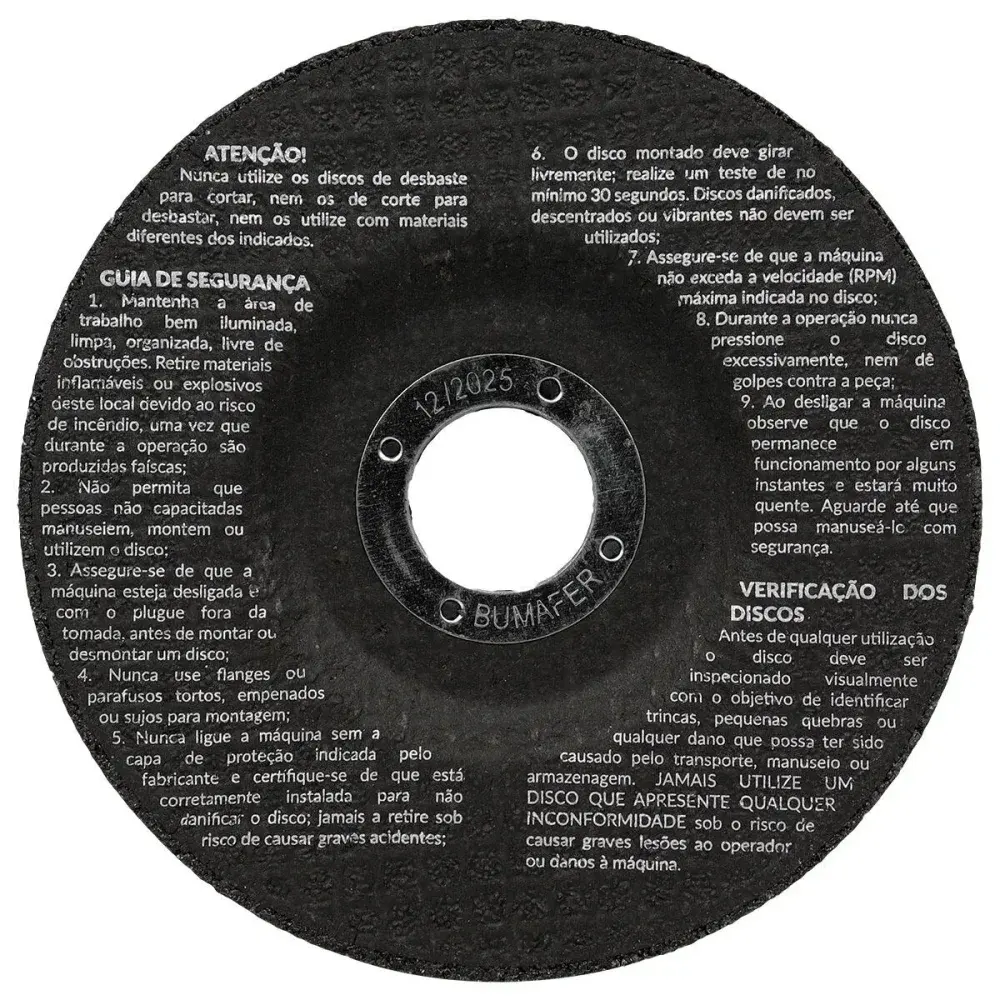 Disco de desbaste 4.5 x 6,40MM 11 peç Bumafer — fotografia 9