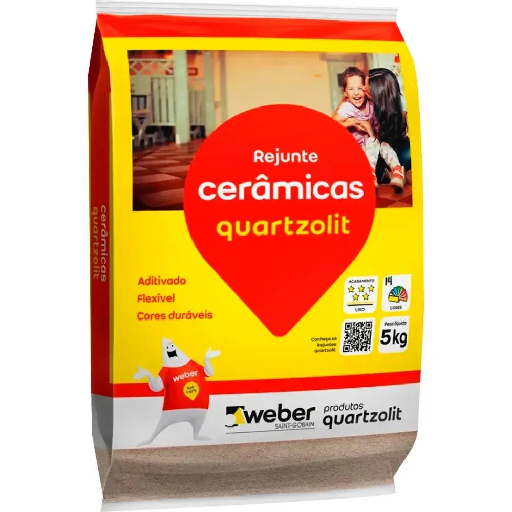 Rejunte cerâmicas cinza outono 5KG Quartzolit — fotografia 2