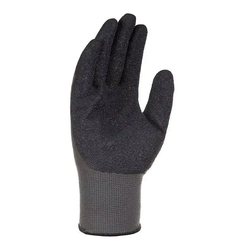 Luva de poliéster banhada à latex com palma corrugada VE630 g 250 MM VE630GR09 delta plus — fotografia 3