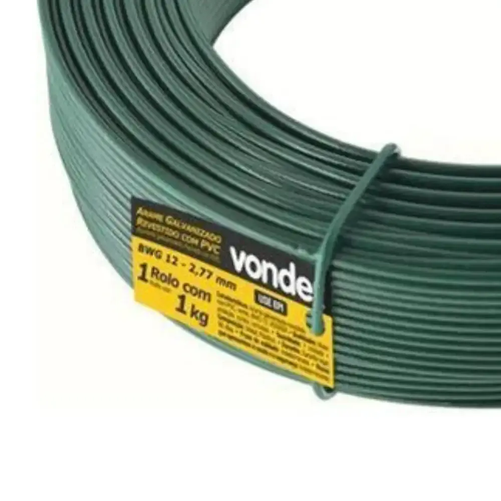 Arame revestido com PVC verde 1KG BWG12 Vonder — fotografia 5