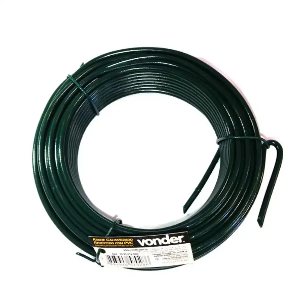 Arame revestido com PVC verde 1KG BWG12 Vonder — fotografia 3