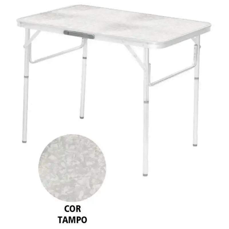 Mesa Dobrável de Alumínio Tampo de MDF 90 x 60 CM Vira Maleta PALISAD — fotografia 3