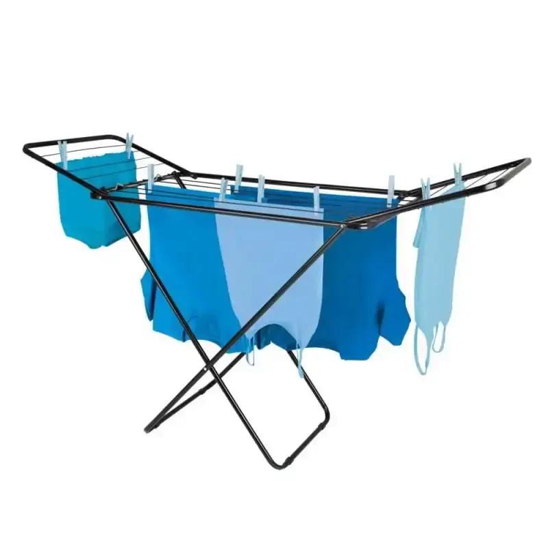 Varal de Chão com Abas Slim 89 x 49 x 144 CM Preto 6216 MOR — fotografia 6