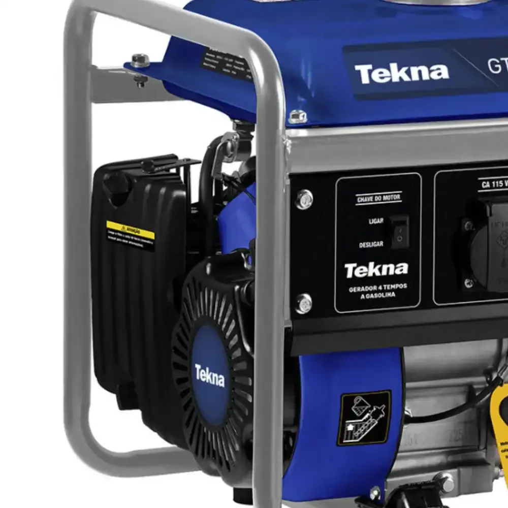 Gerador de energia à gasolina 1,25KVA 4T 1250W 3,0 HP 98CC bivolt com AVR GT1300F-B Tekna — fotografia 3