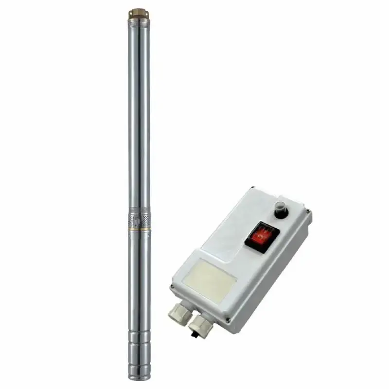 Bomba submersa 3/4 CV com caixa de controle 2-SL-15 poços profundos Dancor 110 V — fotografia de referência