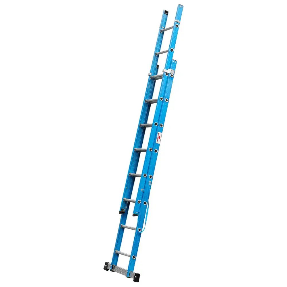 Escada extensiva tesoura 2,4X4,4M 14 degraus Worker — fotografia 3