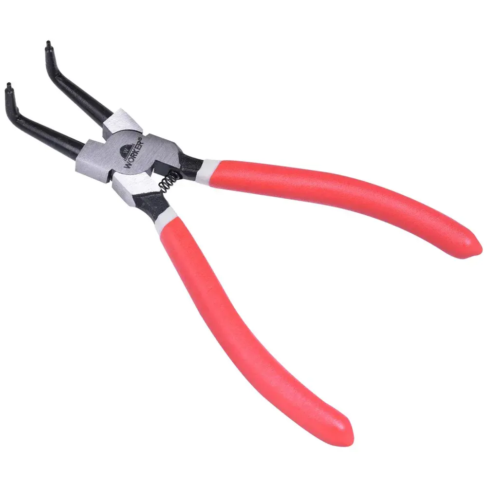 Alicate para anel bico curvo interno 6.1/2” 20958 Worker — fotografia 6