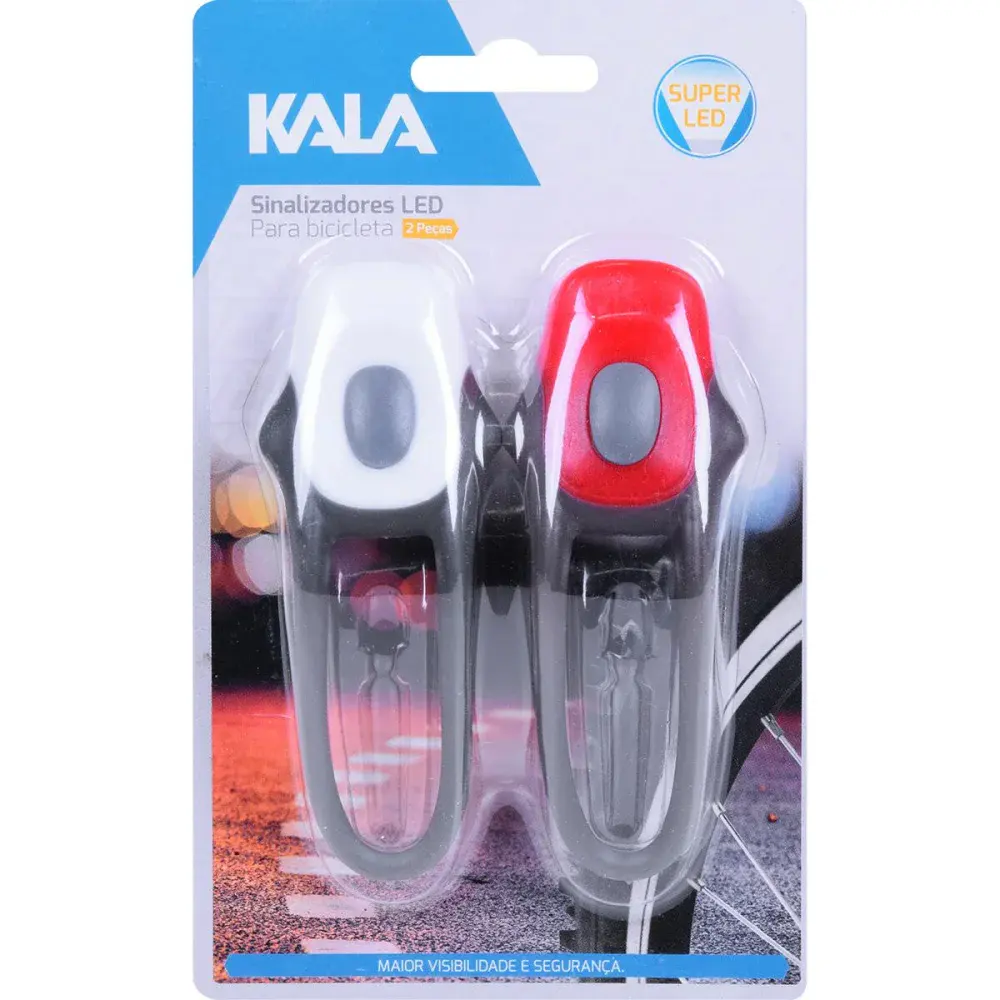 Sinalizador led para bicicleta 2 peças Kala — fotografia 2