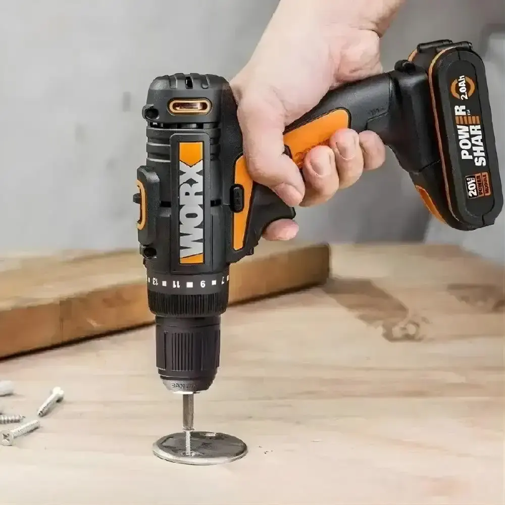 Parafusadeira e furadeira 30NM com bateria 20V 2,0AH e carregador bivolt worx Positec — fotografia 6