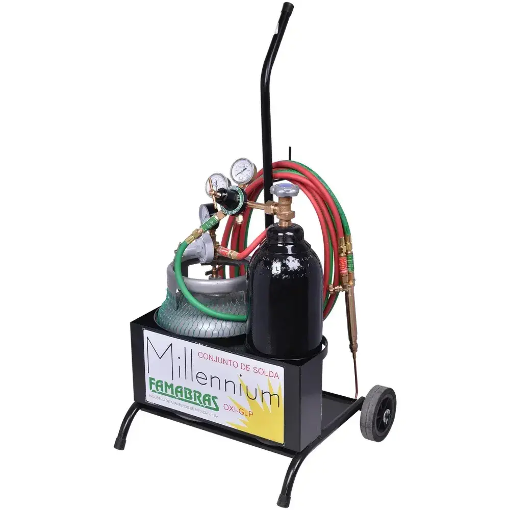 Kit inversora de solda oxi-glp millennium 5KG Famabras — fotografia 6