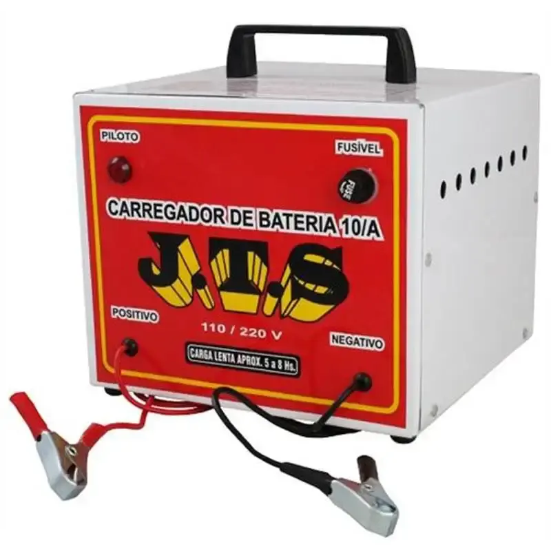 Carregador de bateria 10 amperes 12/24V portátil JTS-025 j.t.s