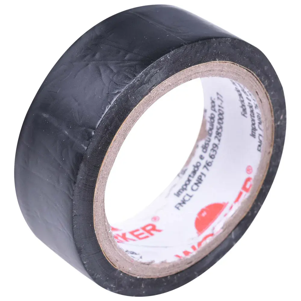 Fita isolante em pvc para uso geral preta 19MM 20M Worker — fotografia 2