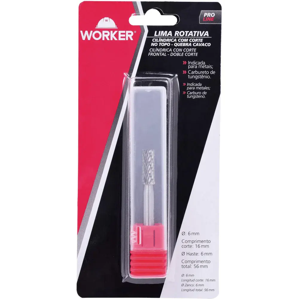 Lima rotativa cilíndrica 6MM com corte no topo Worker — fotografia 3