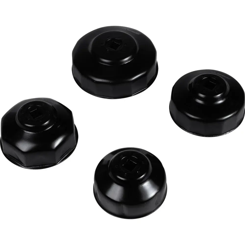 Kit de saca filtro de óleo 3/8” tipo copo 4 peç Worker — fotografia de referência