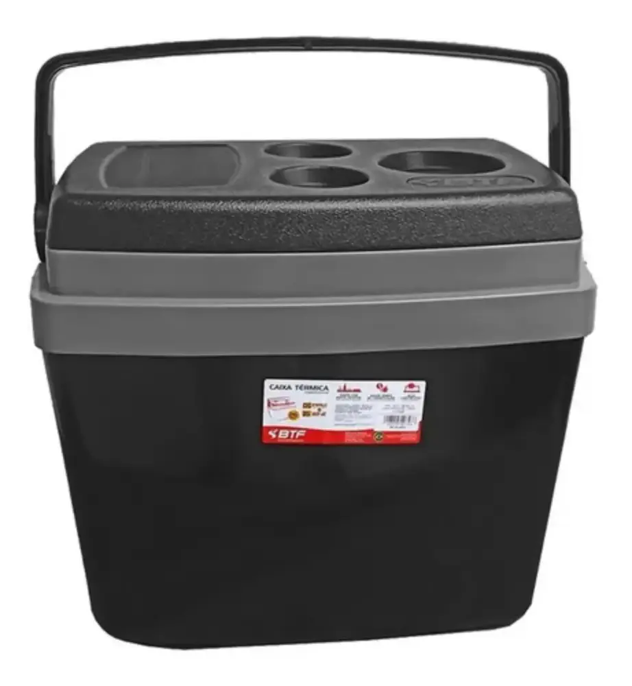 Caixa térmica cooler 34 litros preta CXT0234 Botafogo