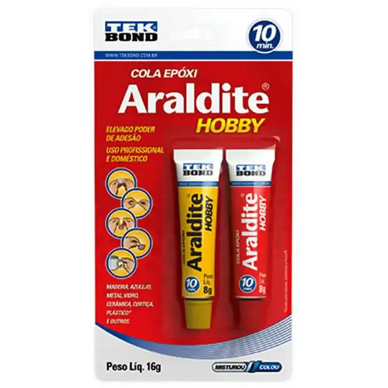 Cola araldite hobby 10 minutos 16 GR 10828500700 Tekbond — fotografia de referência