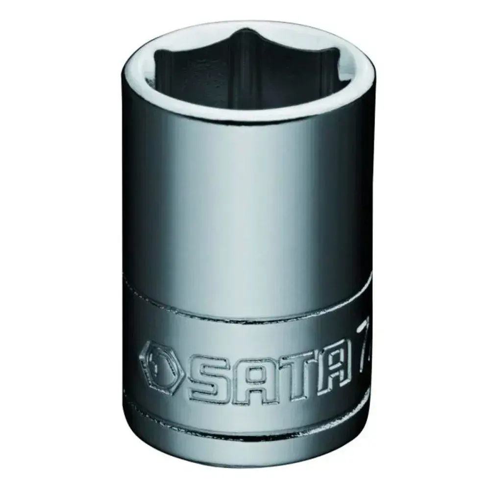 Soquete sextavado cromo com encaixe de 1/4" 7/32" Sata