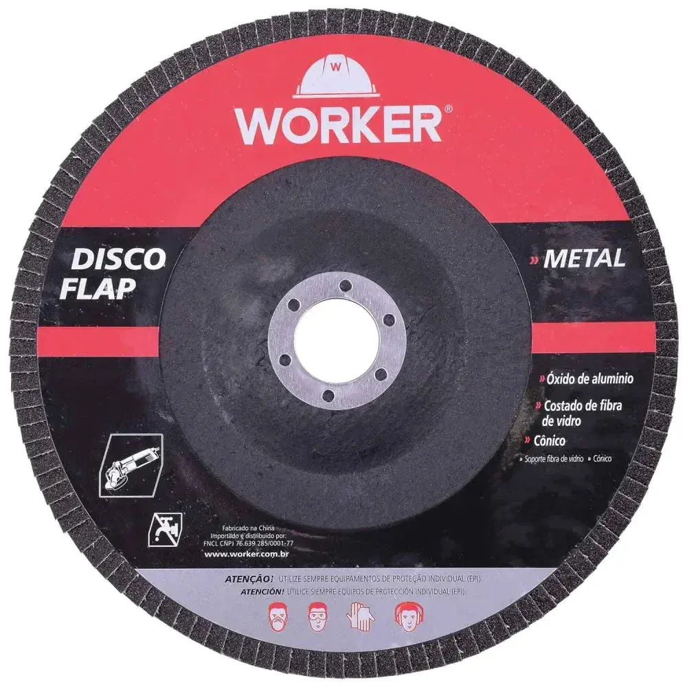 Disco flap reto G60 178 x 22,23MM metal Worker — fotografia 6