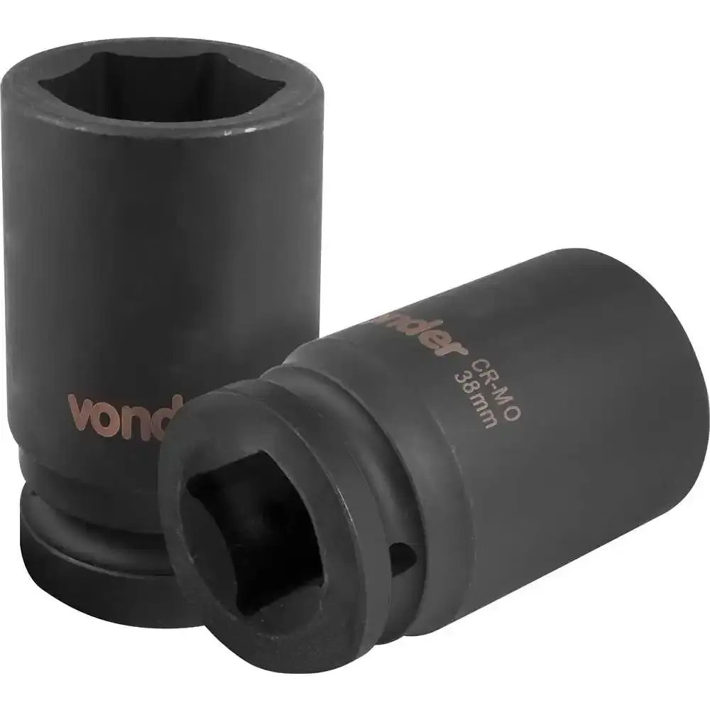 Soquete sextavado impacto longo enc 1 POL 38 MM aço cromo Vonder — fotografia de referência