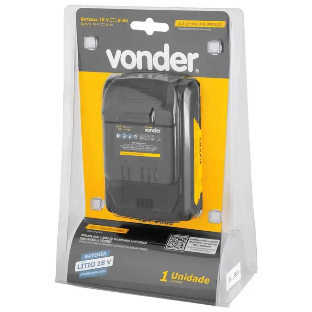 Bateria 18V lítio 8AH IBV1880 60.04.188.000 Vonder — fotografia 8