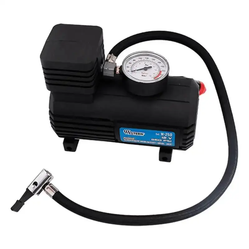 Compressor automotivo 12V 250 PSI Western com kit para reparo + bolsa — fotografia 3