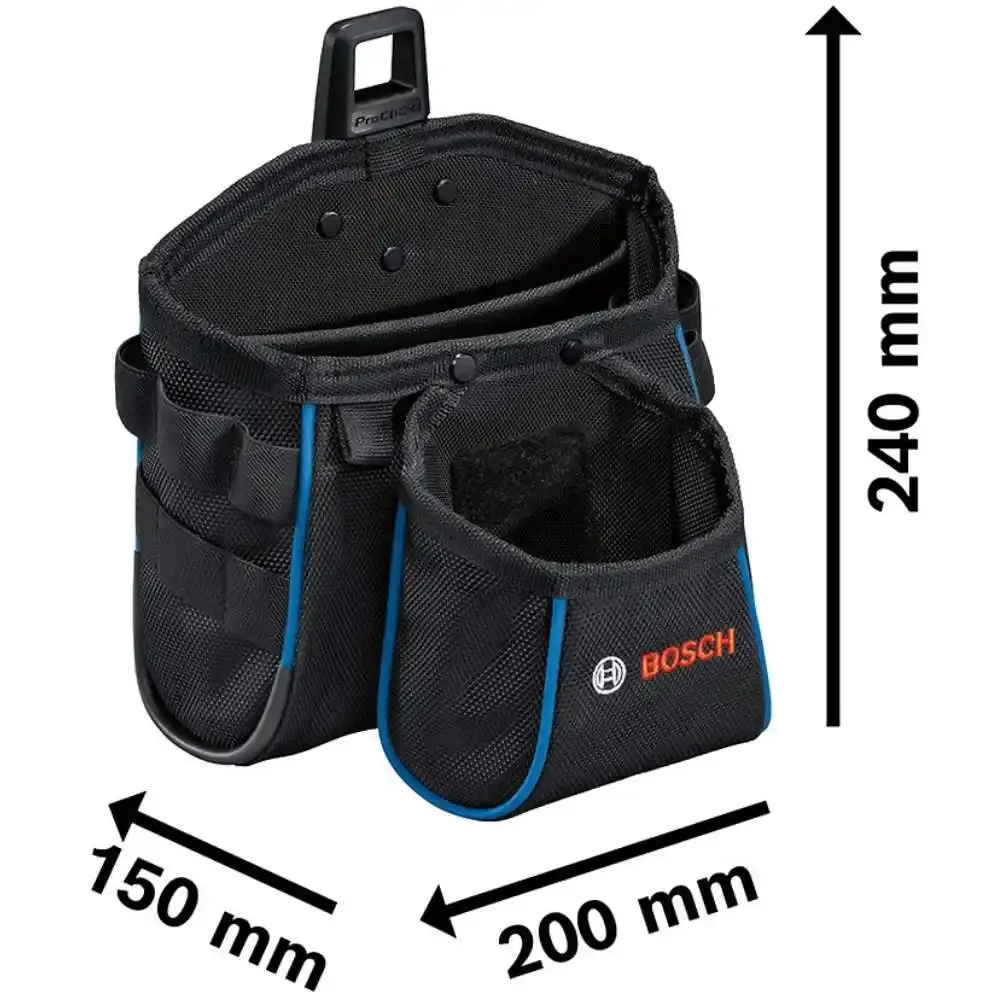 Cinturão para ferramentas com 2 bolsas em poliéster proclick Bosch — fotografia 5