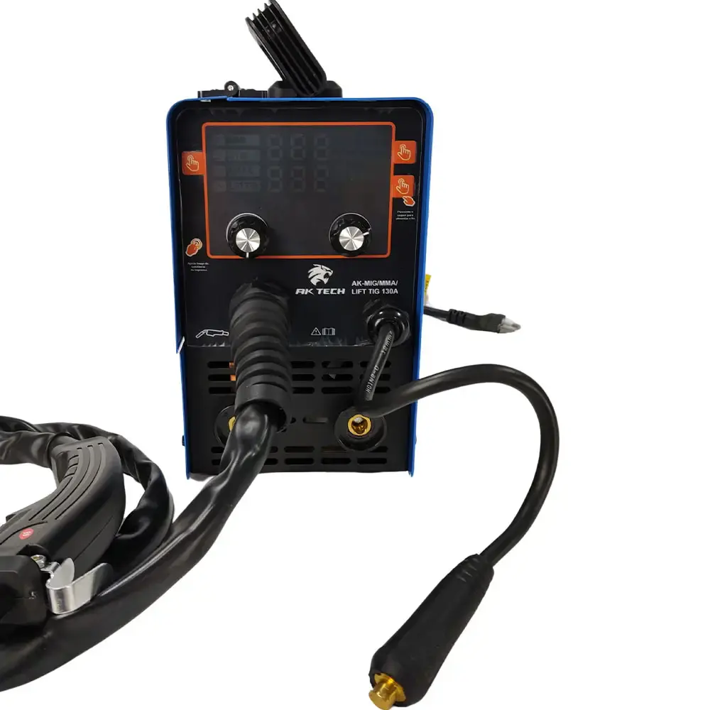 Máquina de solda multiprocessos MIG TIG eletrodo 130A 220V AK-130 USK 220 V — fotografia 4