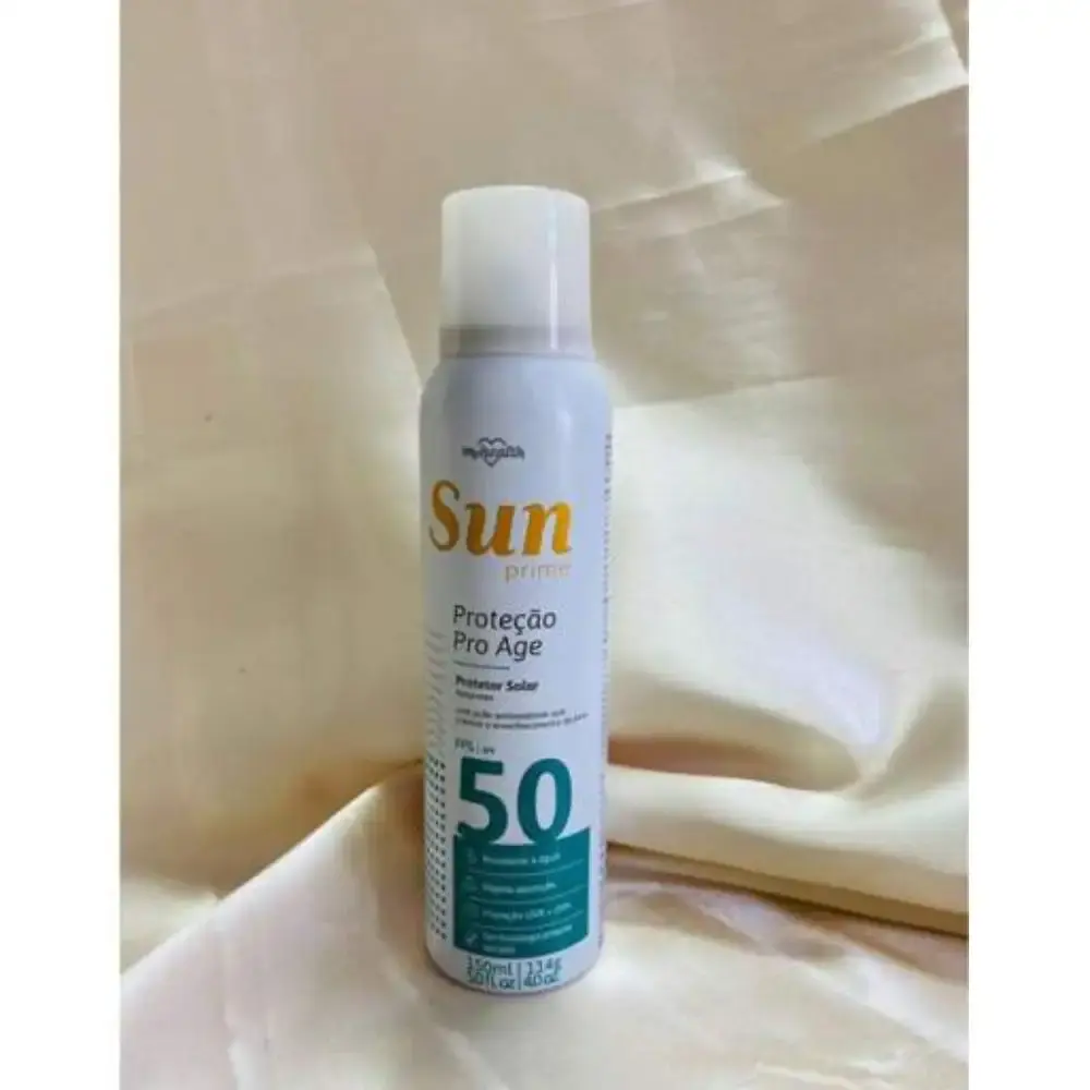 Protetor solar spray 50 fps 150ML 2 unidades AE2600019 sun prime SEM Marca — fotografia 4