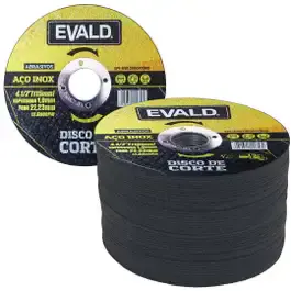 Disco de corte 4.1/2 POL 115 MM aço inox kit 50 unidades Evald — fotografia 2