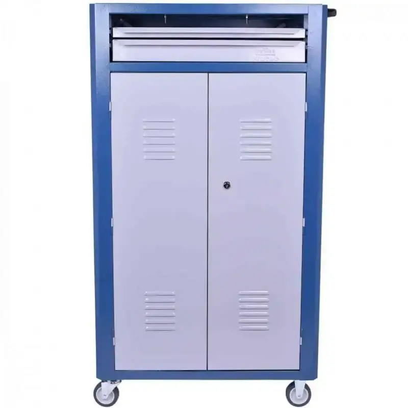 Rack para computador fechado com 2 gavetas R-4 azul Fercar